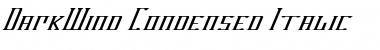 DarkWind Condensed Italic Font