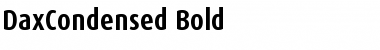 DaxCondensed-Bold Regular Font
