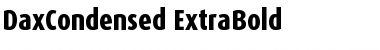 DaxCondensed-ExtraBold Regular Font