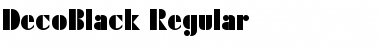 DecoBlack Regular Font