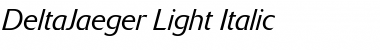 DeltaJaeger-Light LightItalic Font