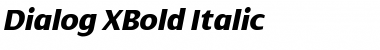 Dialog XBold Italic Font