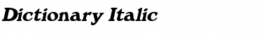 Dictionary Italic