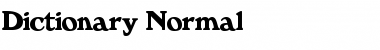 Dictionary Normal Font