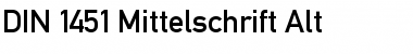 Download DIN 1451 Mittelschrift Alt Font
