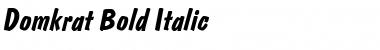 Domkrat Bold Italic Font