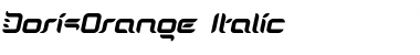 DorisOrange Italic Font