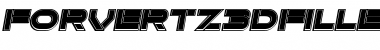 Forvertz 3D Filled Italic Font