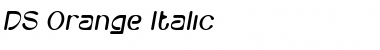 DS-Orange Italic Font