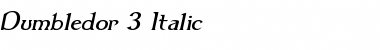Dumbledor 3 Italic Regular Font