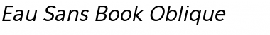 Eau Sans Book Oblique Font