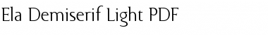 Ela Demiserif Light Font