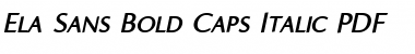 Ela Sans Bold Caps Italic Font
