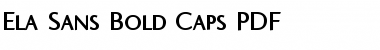 Download Ela Sans Bold Caps Font