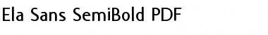 Ela Sans SemiBold Regular Font