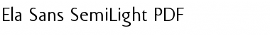 Ela Sans SemiLight Regular Font