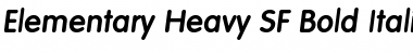Elementary Heavy SF Bold Italic Font