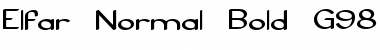 Elfar Normal Bold G98 Regular Font