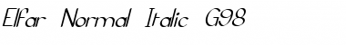 Elfar Normal Italic G98 Regular Font