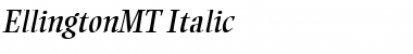 EllingtonMT RomanItalic Font