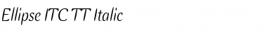 Ellipse ITC TT Italic Font