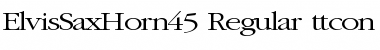 ElvisSaxHorn45 Regular Font