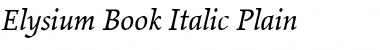 Elysium Book Italic Font