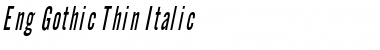 Eng Gothic Thin Font