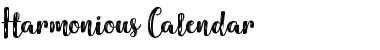 Harmonious Calendar Regular Font