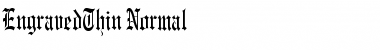 EngravedThin Normal Font