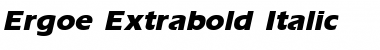 Ergoe Extrabold Italic Font