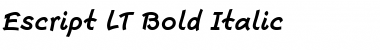 Escript LT Regular Bold Italic