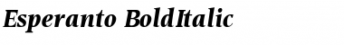 Esperanto BoldItalic Font