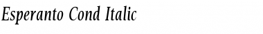 Esperanto Cond Italic Font