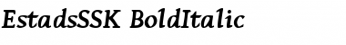 EstadsSSK BoldItalic Font