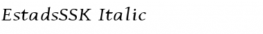 EstadsSSK Italic Font