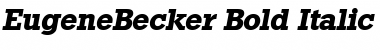 EugeneBecker Bold Italic Font