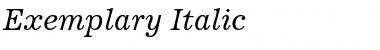 Exemplary Italic Font