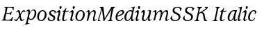 ExpositionMediumSSK Italic Font