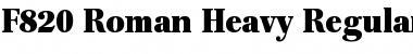 F820-Roman-Heavy Regular Font