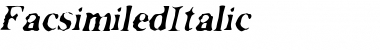 Facsimiled Medium Italic Font