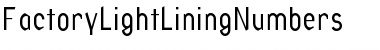 FactoryLightLiningNumbers Regular Font