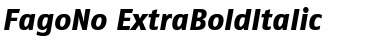 FagoNo-ExtraBoldItalic Font