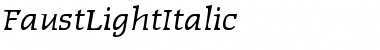 FaustLightItalic Roman Font