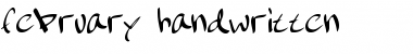 february handwritten Font