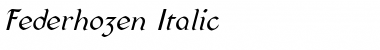 Federhozen Italic Font