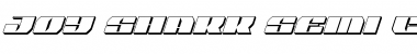Joy Shark Semi-Condensed 3D Italic Semi-Condensed Italic Font