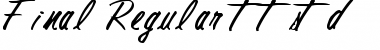 Final Regular Font