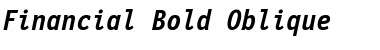 Financial Bold Italic Font