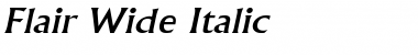 Flair Wide Italic Font